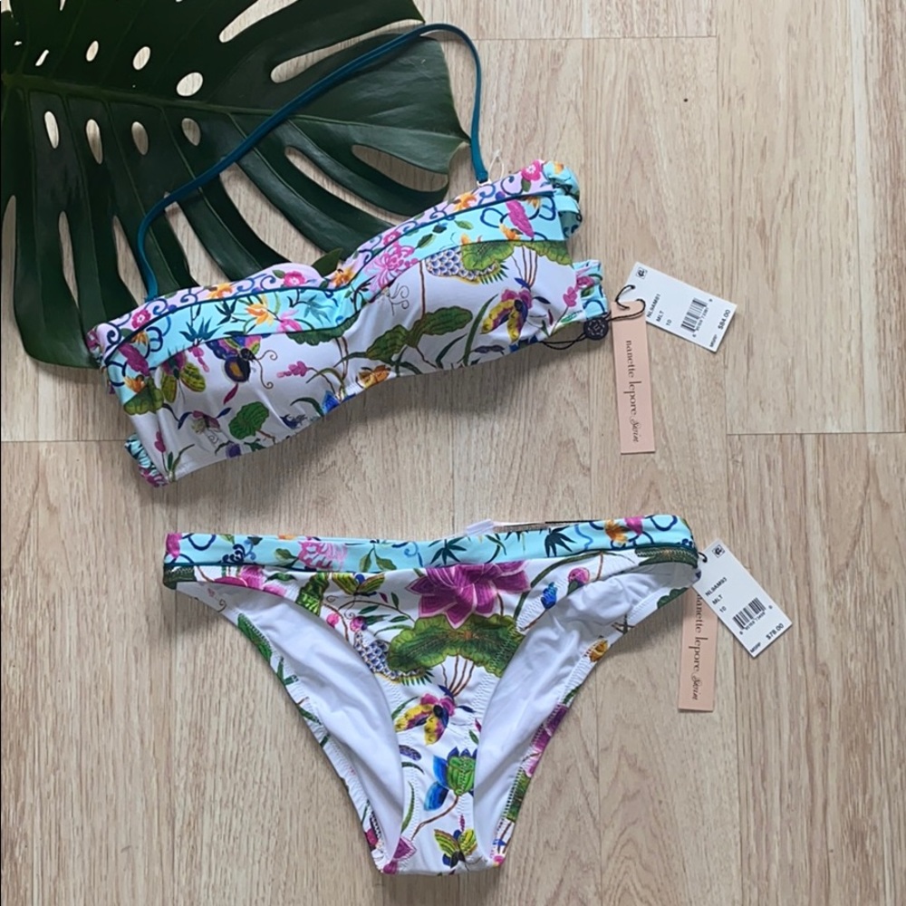NWT NANETTE LEPORE OPULANT GARDEN CHARMER BIKINI